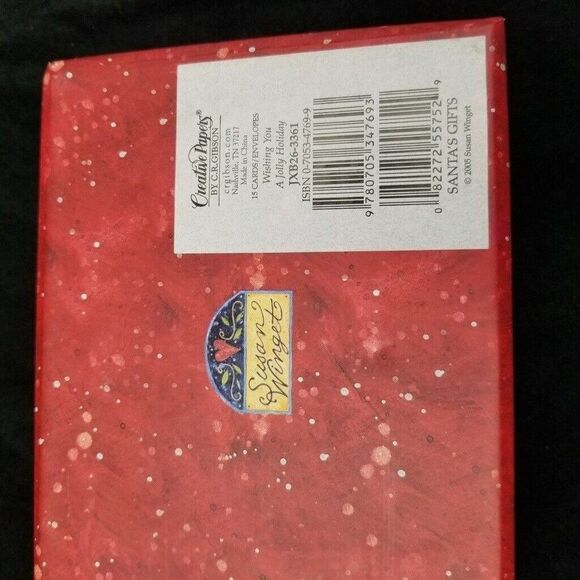Vintage Susan Winget Holiday Santa Christmas Cards 3D Box Qty 15 - Picture 2 of 2